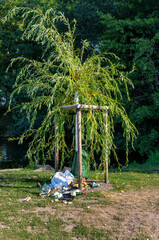 Umweltverschmutzung im Park
