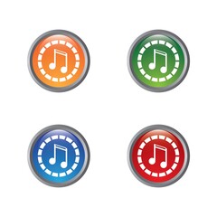 Music logo icon set