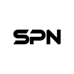 SPN letter logo design with white background in illustrator, vector logo modern alphabet font overlap style. calligraphy designs for logo, Poster, Invitation, etc.