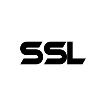 SSL letter logo design with white background in illustrator, vector logo modern alphabet font overlap style. calligraphy designs for logo, Poster, Invitation, etc.