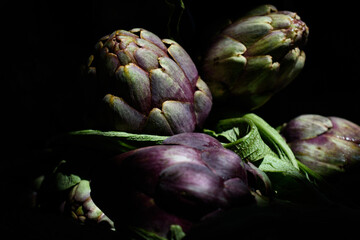 Fresh artichokes.