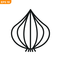 Fototapeta premium onion icon symbol template for graphic and web design collection logo vector illustration