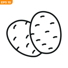 potato icon symbol template for graphic and web design collection logo vector illustration