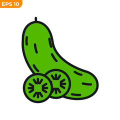 cucumber icon symbol template for graphic and web design collection logo vector illustration