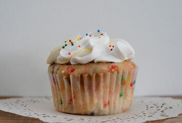 Vanilla Sprinkles Cupcake