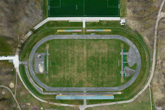 Aerial Shot Of Football Court