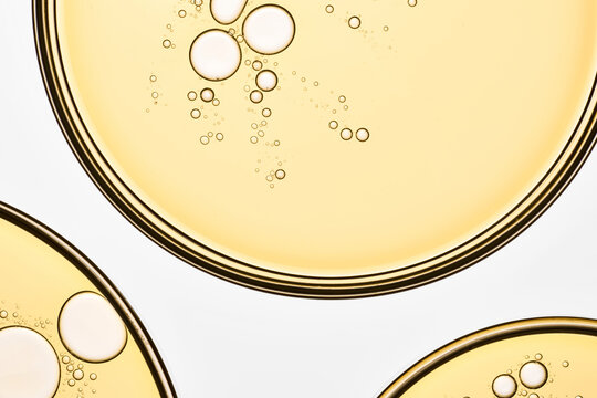 Abstract essential oil bubbles background