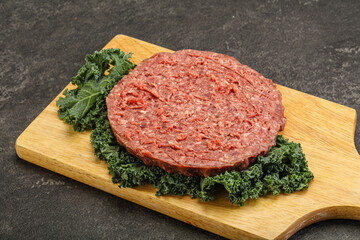 Raw beef burger cutlet for burger