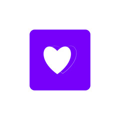 Heart icon. Vector image for design of applications and sites.