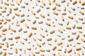 Seamless background with various drugs
