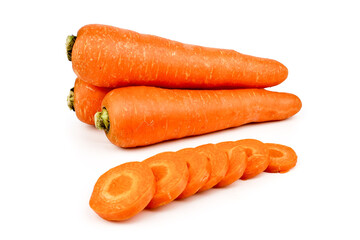 carrot isolated on a white background,element of food healthy nutrients and fruit healthy concept