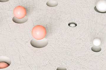 Pink spheres