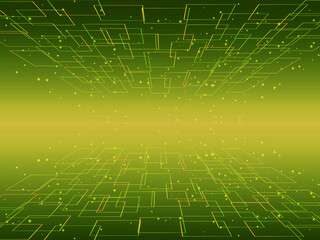 d illustration Abstract futuristic electronic circuit technology background