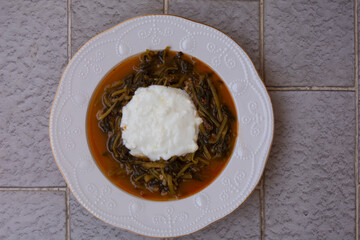purslane meal. Turkish, Greek, Mexican cuisine. eat weeds, wild food. Omega-3