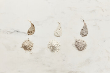 Different types of facial spa clay