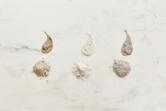 Different types of facial spa clay