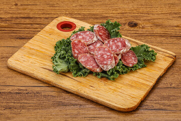 Iberian pork Fuet sausage slices