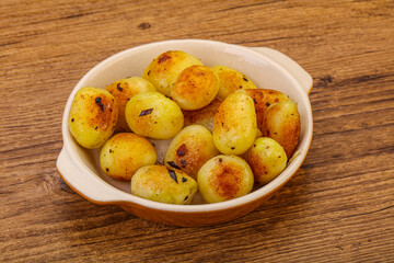 Roasted baby potato in the bowl