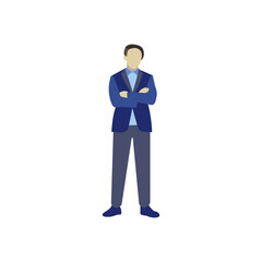 The character is a businessman in a flat style. Profession businessman. Various professions. Business.
