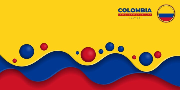 Colombia Independence Day background design. - Powered by Adobe