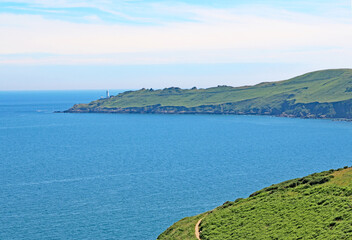 Fototapeta na wymiar Start Point and lighthouse in Devon
