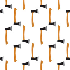 Naklejka premium Seamless pattern with axes. Vector illustration
