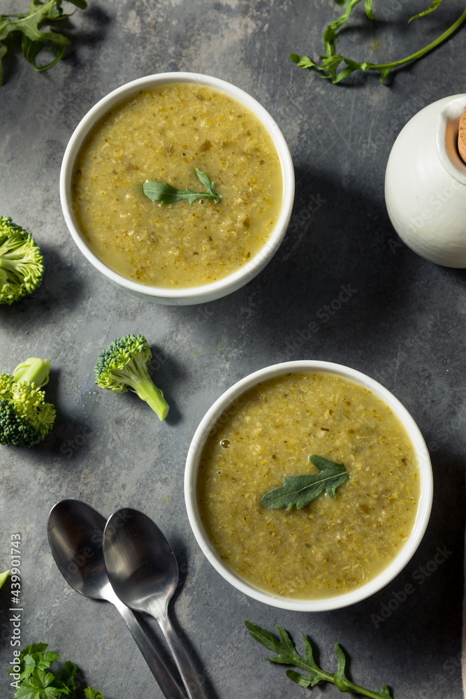 Canvas Prints healthy cold broccoli arugula soup