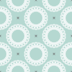 Oriental seamless vector background. Wallpaper in a baroque style pattern. Baby blue floral element. Graphic ornament for fabric, packaging, packaging. Oriental floral ornament.