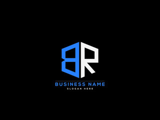 Letter BR Logo, creative br logo icon vector for business - obrazy, fototapety, plakaty