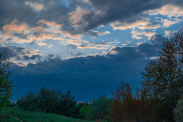 sunset in the mountains