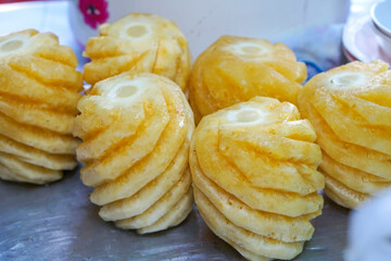 pineapple on a white plate