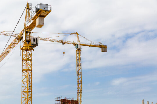 Construction Crane Against Blue Sky