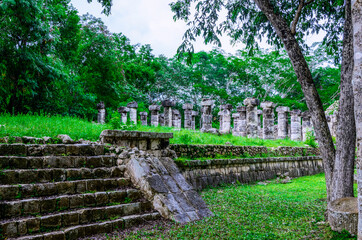 Fototapeta na wymiar archaeological zone Chichén-itza Yucatan Mexico