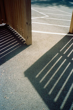Abstract asphalt line and shadows