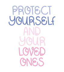 protect loved lettering