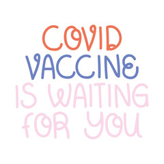 covid vaccine lettering