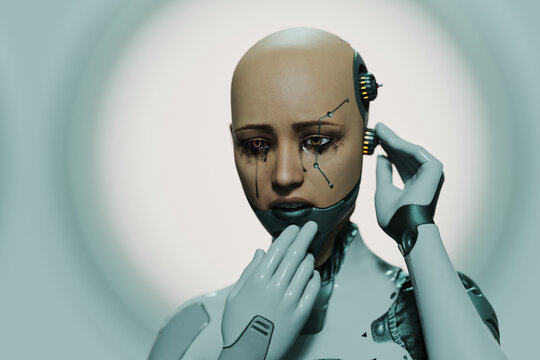 Tearful cyborg