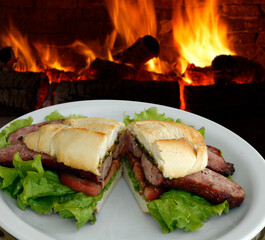 bread with sausage, a traditional Brazilian snack