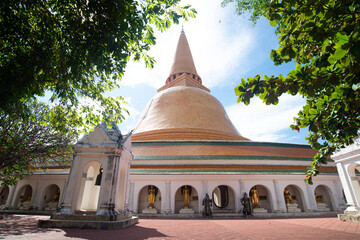 Prapathom chedi temple, The biggest pagoda in Nakornpathom, Thailand. The most famous destination...