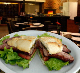 bread with sausage, a traditional Brazilian snack