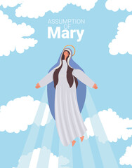 assumption of holy mary - obrazy, fototapety, plakaty