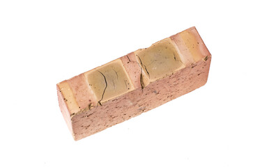 one building brick isolated on white background