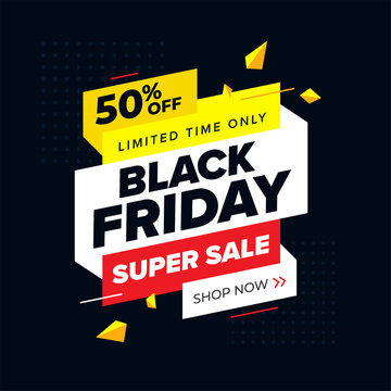 Black Friday sale special offer concept banner template design - Black Friday Design template discount abstract promotion layout poster - Black Friday sale vector illustration.