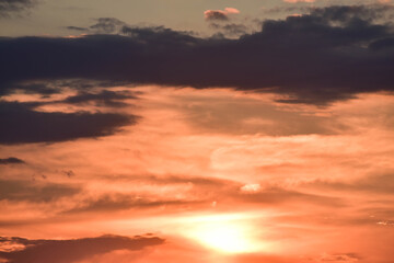Amazing sunset in summer,photo
