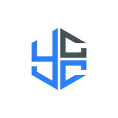Obraz premium YCC logo YCC icon YCC vector YCC monogram YCC letter YCC minimalist YCC triangle YCC hexagon Unique modern flat abstract logo design 
