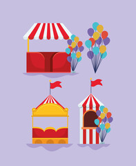 Obraz premium tents with balloons