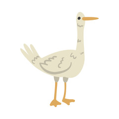 Goose Farm Bird, Poultry Breeding Cartoon Vector Illustration
