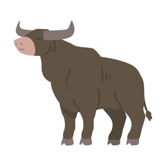 Bull Farm Animal, Livestock Concept Cartoon Vector Illustration