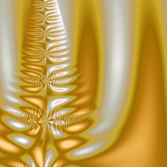Abstract yellow bright background. Fractal art