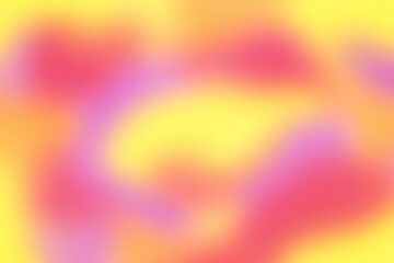 Abstract neon illustration in yellow, pink colors with blurred shapes for design, wallpaper, background, layout, brochures, posters, patterns, textures, decor, textiles, fabrics, banners, templates